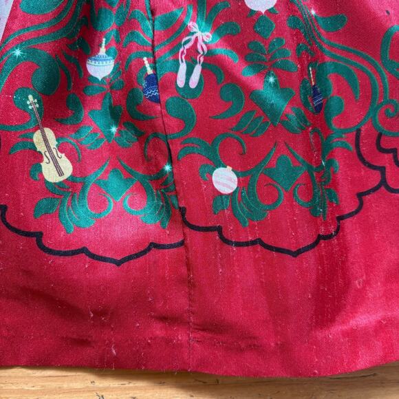 Bonnie Jean red Nutcracker themed sleeveless dress SIZE 4 - Picture 4 of 7